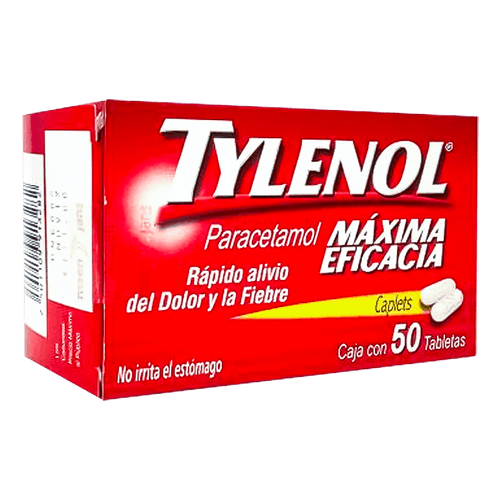 Tylenol Paracetamol Extra Fuerte|50 Tabletas
