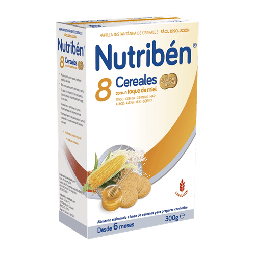 Cereal 8 Cereales y Miel Galletas María Nutribén 300g