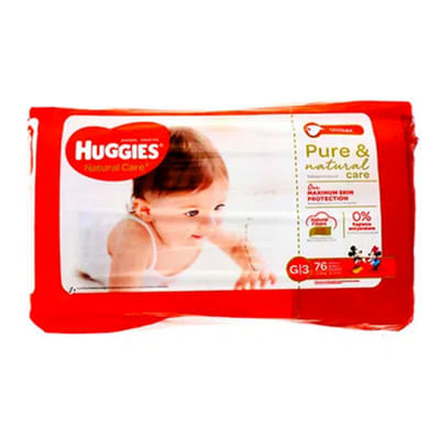 Pañales Huggies Natural Care|Etapa 3|Talla G|74 Unidades