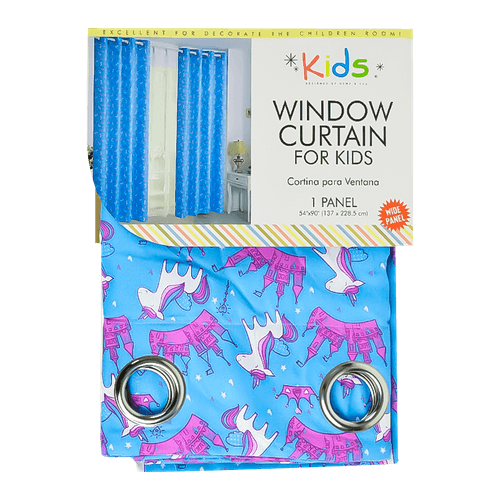 Cortina Infantil Castillos y Unicornios 54x90''