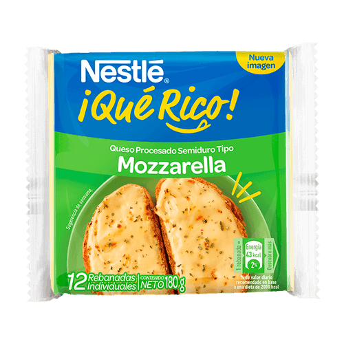 Nestlé ¡Qué Rico! Queso Mozzarella|12 Rebanadas