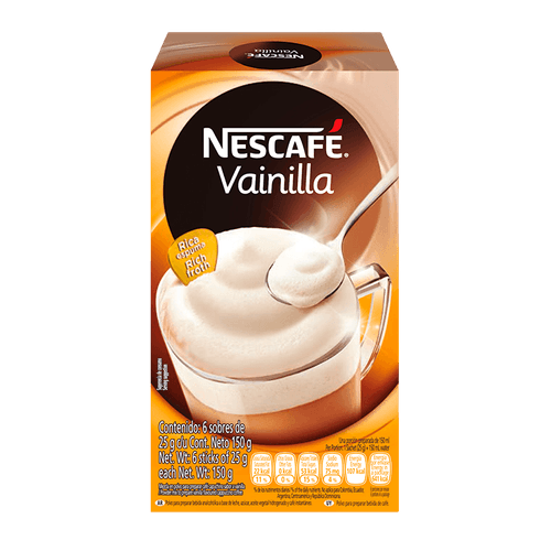 Nescafé Cappuccino Vainilla|25g|6 Unidades