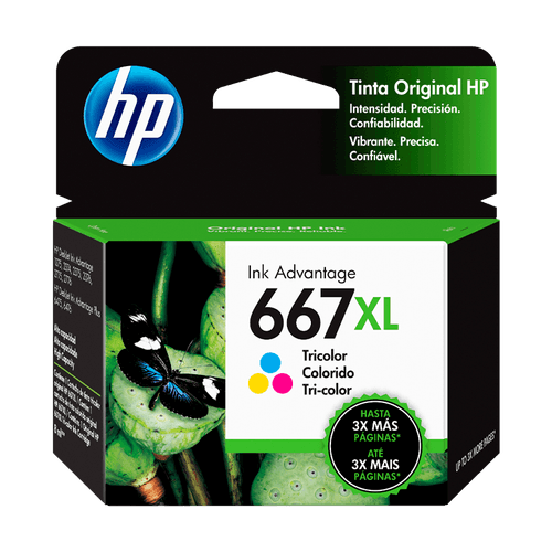 Cartucho de Tinta HP Original|667XL Tricolor