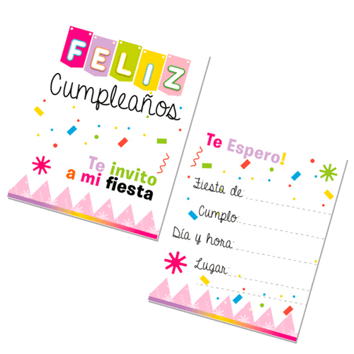 Invitaciones Feliz Cumpleaños Niña