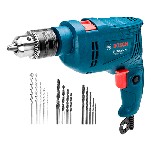 Taladro Percutor Bosch|550W|14 Piezas