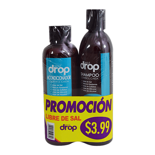 Shampoo + Acondicionador Control Caída sin sal Beauty Drops 250ml 2pk