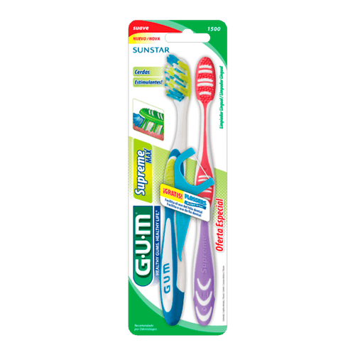 Cepillo Adulto Supreme Sunstar 1500A Buttler|2 Unidades