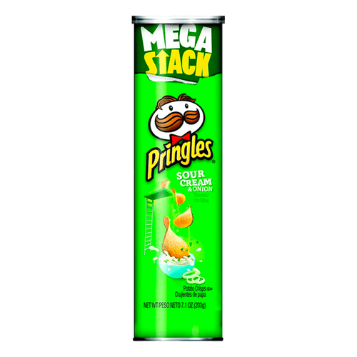 Papas Pringles Sour Cream & Onion Mega Stack 203g