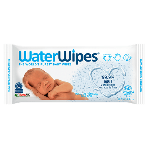 Toallitas Húmedas para Bebés WaterWipes|60 Unidades