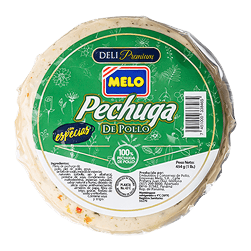 Rollo de Pechuga de Pollo con Especias Empacado Melo|454 g
