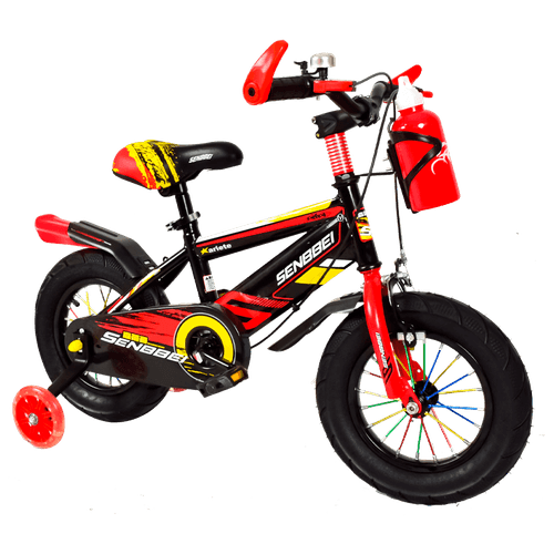 Bicicleta Racer Ariete Rines 12'' con Rueditas|Rojo/Negro