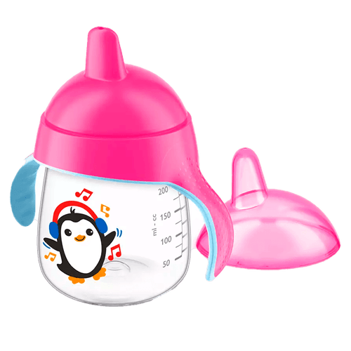 Vaso con Boquilla Premium Rosado|9 oz