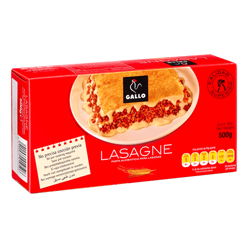 Lasagna Precocida Gallo 500g
