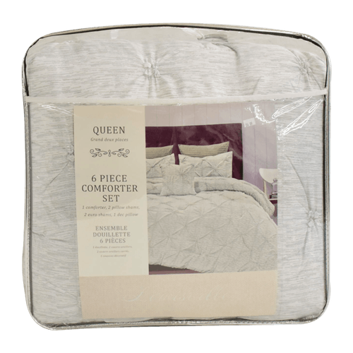 Comforter Queen Chalk Texture Set 6 Piezas
