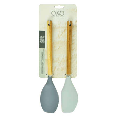 Espátulas Mango de Madera Set 2 Piezas