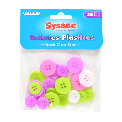 Botones Plásticos|26 Piezas