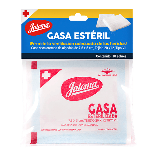 Gasa Estéril|7.5x5cm|10 Sobres