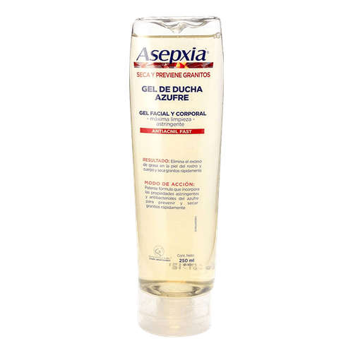 Asepxia Regadera Azufre 250ml