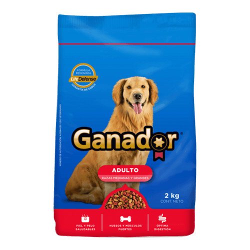 Alimento Perro Ganador|Adulto|Raza Mediana y Grande|2kg