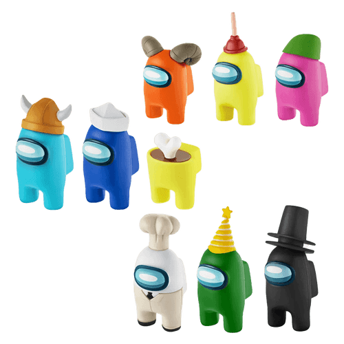 Figuras Among Us|Set de 3 Tripulantes|2"|Surtido