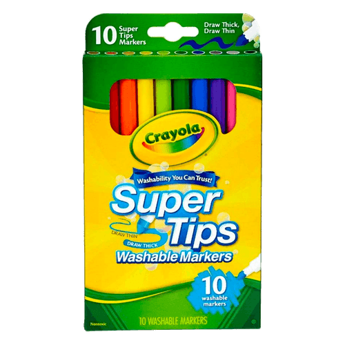 Marcadores Lavables Super Tips|10 Colores