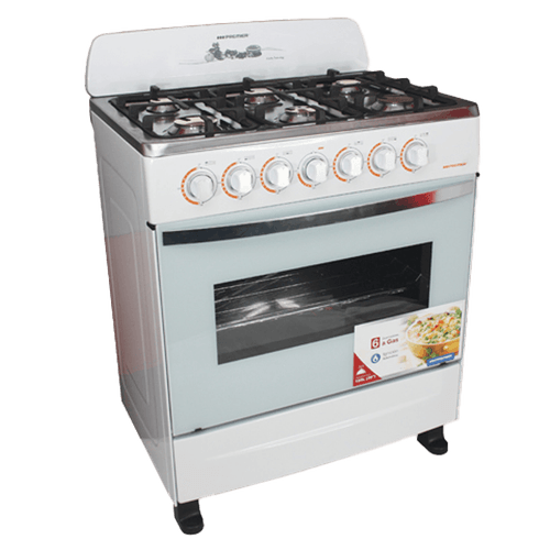 Estufa a Gas 30" Premier|6 Quemadores|Color Blanco|EF-6162GH