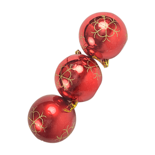 Esfera Decorativa Navideña|Set de 3 Piezas|8cm