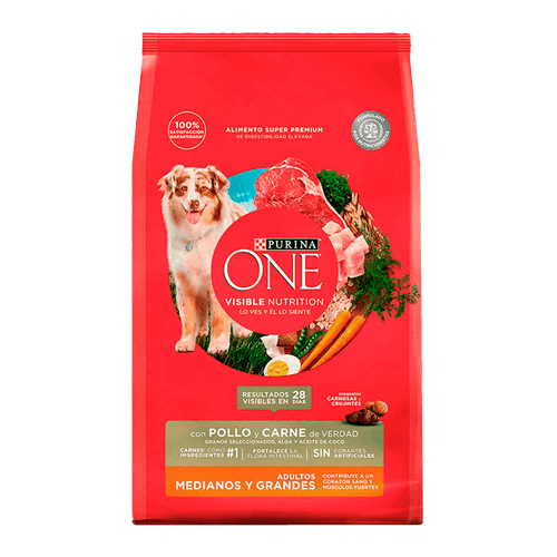 Alimento para Perro Purina One|Adulto Dog Carne Mediano y Grande|3.5 kg|7.7 lb